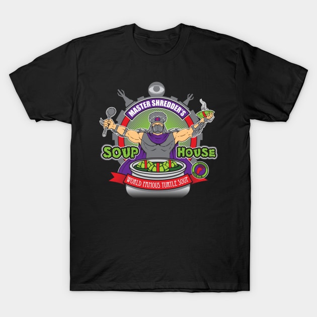 Master Shredder's Soup House T-Shirt by halegrafx